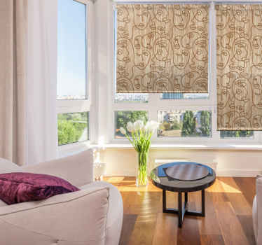 Store enrouleur moderne motifs de visage abstraits - TenStickers