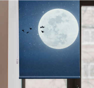 Rollo Wohnzimmer mit Vollmond und himmel - TenStickers