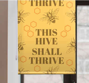 This hive shall thrive bee illustration blind - TenStickers