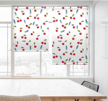 Cherries & feathers Fruit and vegetable blind - TenStickers