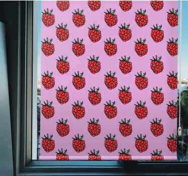Rollo Fenster Obst himbeermuster - TenStickers