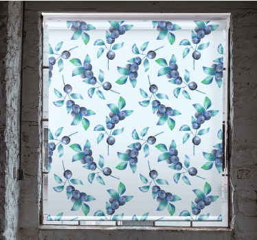 一套蓝色浆果水果和蔬菜卷簾 - TenStickers