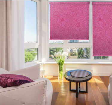 Decoração padrão corações mistos cortina moderna - TenStickers