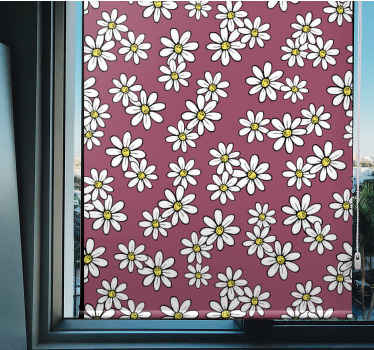 Tusenfryd rosa illustrasjon rullegardin blomster - Tenstickers