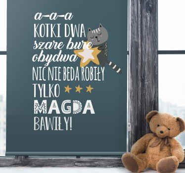 Roleta na zamówienie „aaa, kotki dwa” - TenStickers