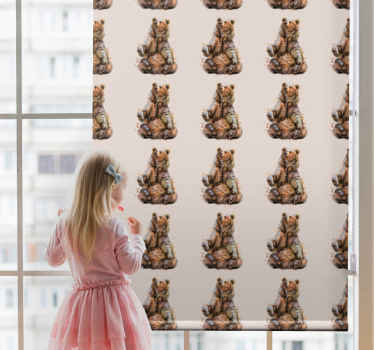 Roleta w zwierzęta Brązowy niedźwiedź - TenStickers