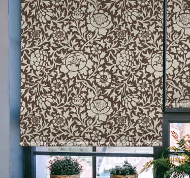 Rollo mit Blumen Retro Blumenmuster - TenStickers