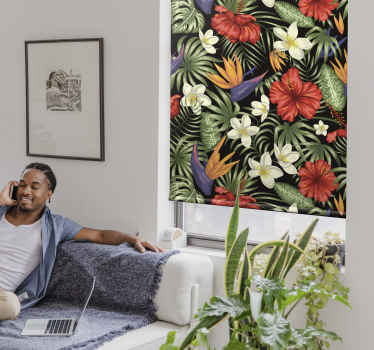 Rollo mit Blumen Tropische Dschungelpflanzen - TenStickers