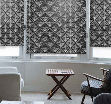 Stores Art déco motif noir et blanc - TenStickers