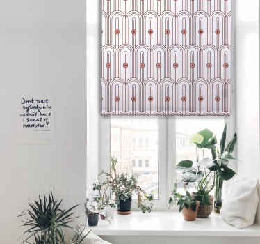 Stores Art Déco motif rouge et blanc - TenStickers