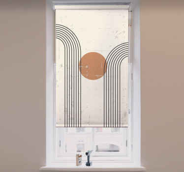 Abstrato meio arco marrom cego - TenStickers