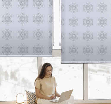 Estor enrollable cocina blanca zen símbolo metatrón - TenVinilo