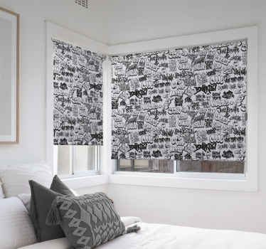 Black and white graffiti Teen blind - TenStickers