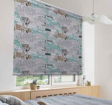 Graffiti text teen window blind - TenStickers