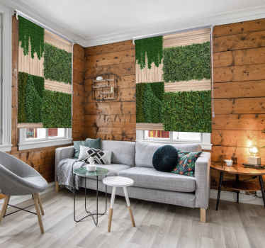 Rolgordijn verticale tuin met hout - TenStickers