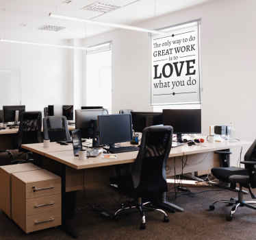 Origineller Rollo "liebe, was du tust" - TenStickers