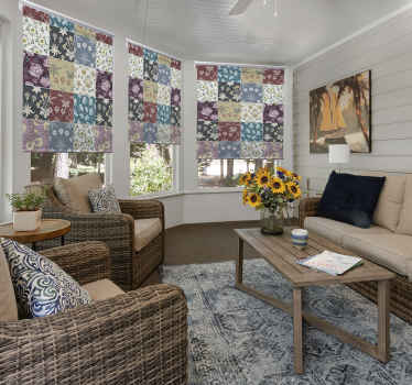 Flowers patchwork Classic blind - TenStickers