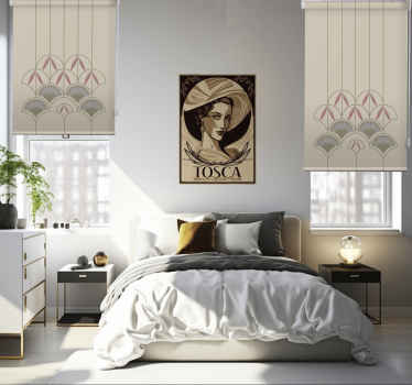 Tenda a rullo con fiori astratti - TenStickers