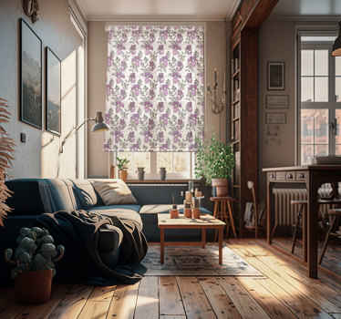 Store fleurs style motif iris - TenStickers