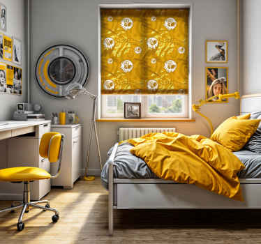 Store orange chambre ado graffiti avec crânes - TenStickers