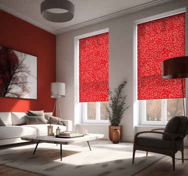Abstrakte Linien Rollos rot Wohnzimmer - TenStickers