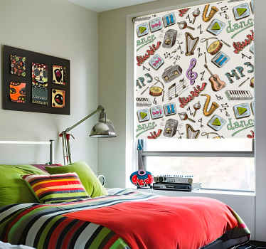 Muziek patroon Grappig raambekleding - TenStickers