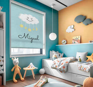 Persiana enrollable nubes estilo feliz - TenVinilo