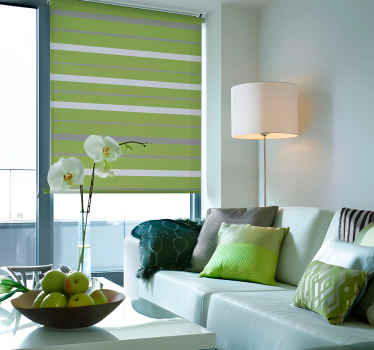 Rollo Fenster Elegant graues und grünes streifenmuster - TenStickers