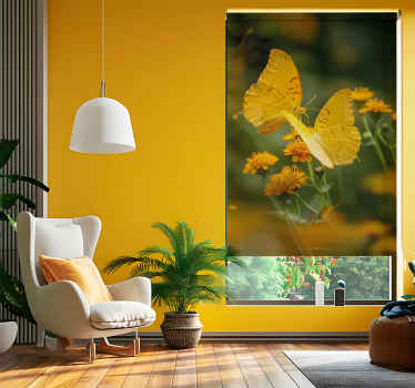 Realistická žlutá křídla Motýlí roleta - TenStickers