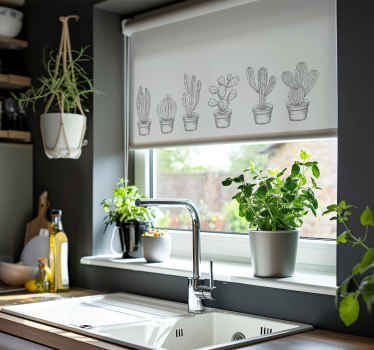 Rolo zavjese kaktus sive nijanse - TenStickers