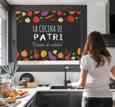 Estor enrollable cocina original personalizable  calidad - TenVinilo