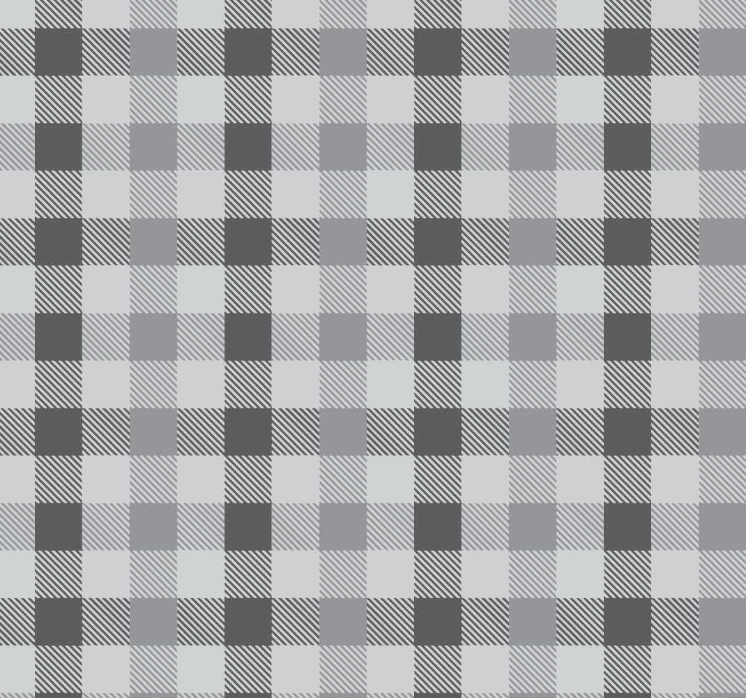 Gråt gingham mønster rullegardin køkken - TenStickers