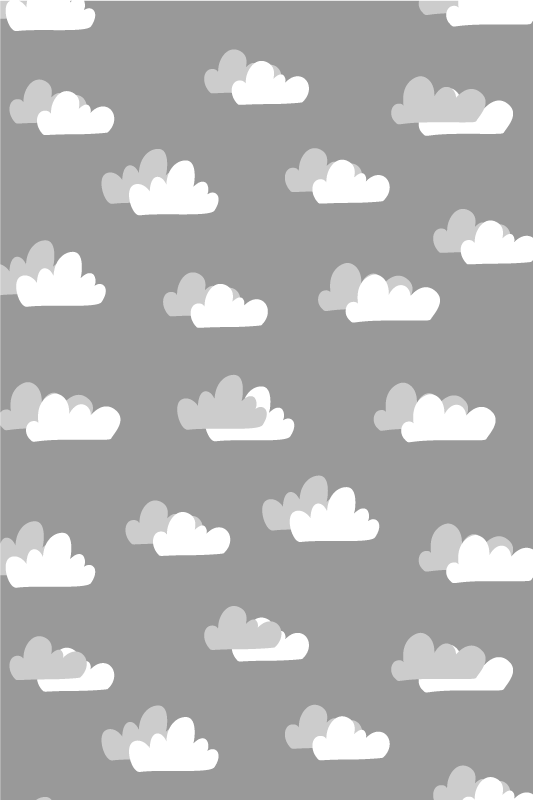 Estor de nubes fondo color gris - TenVinilo