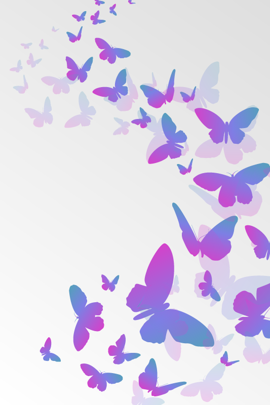 Purple butterflies flying butterfly wall sticker - TenStickers