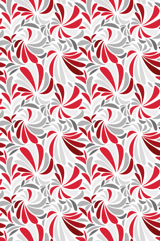 Neuropati Utroskab Bare overfyldt Gray and red flowers Classic roller blind - TenStickers