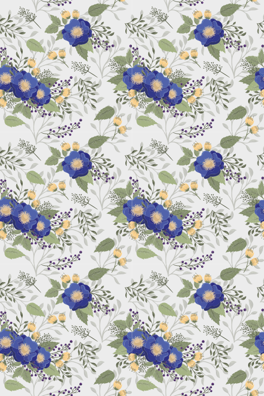 Multiflowers klassisk Rullegardin - TenStickers
