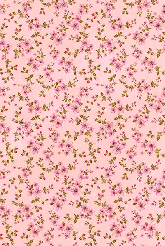 Estor de flores Flores de color rosa acuarela - TenVinilo