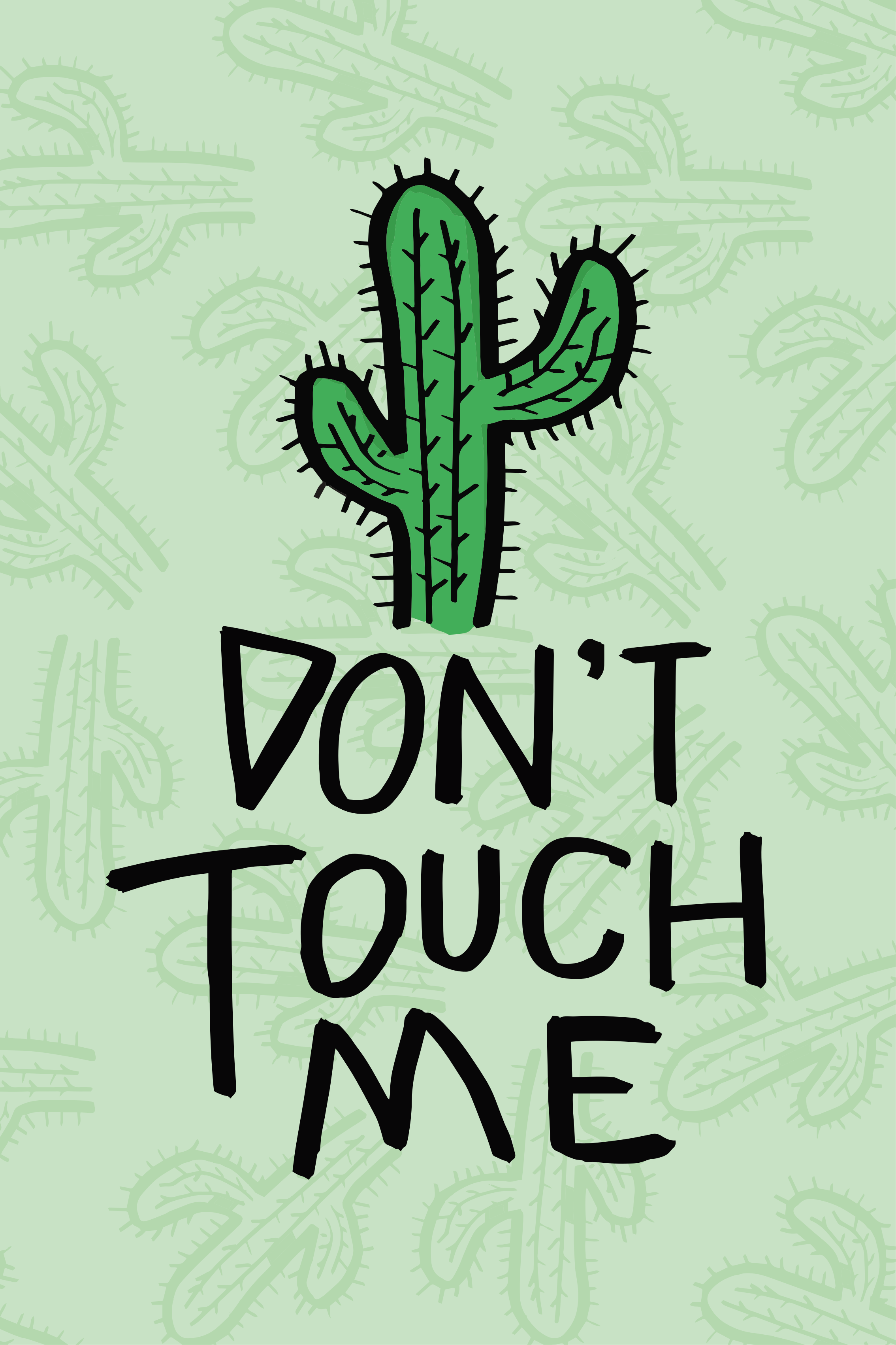Stores couples Cactus 'ne me touche pas' - TenStickers