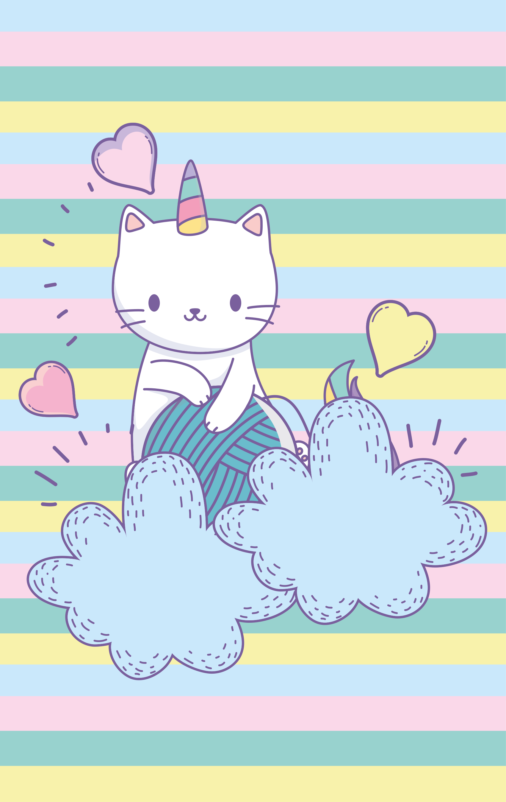 vaca kawaii colorida em belo estilo em fundo branco. ilustração