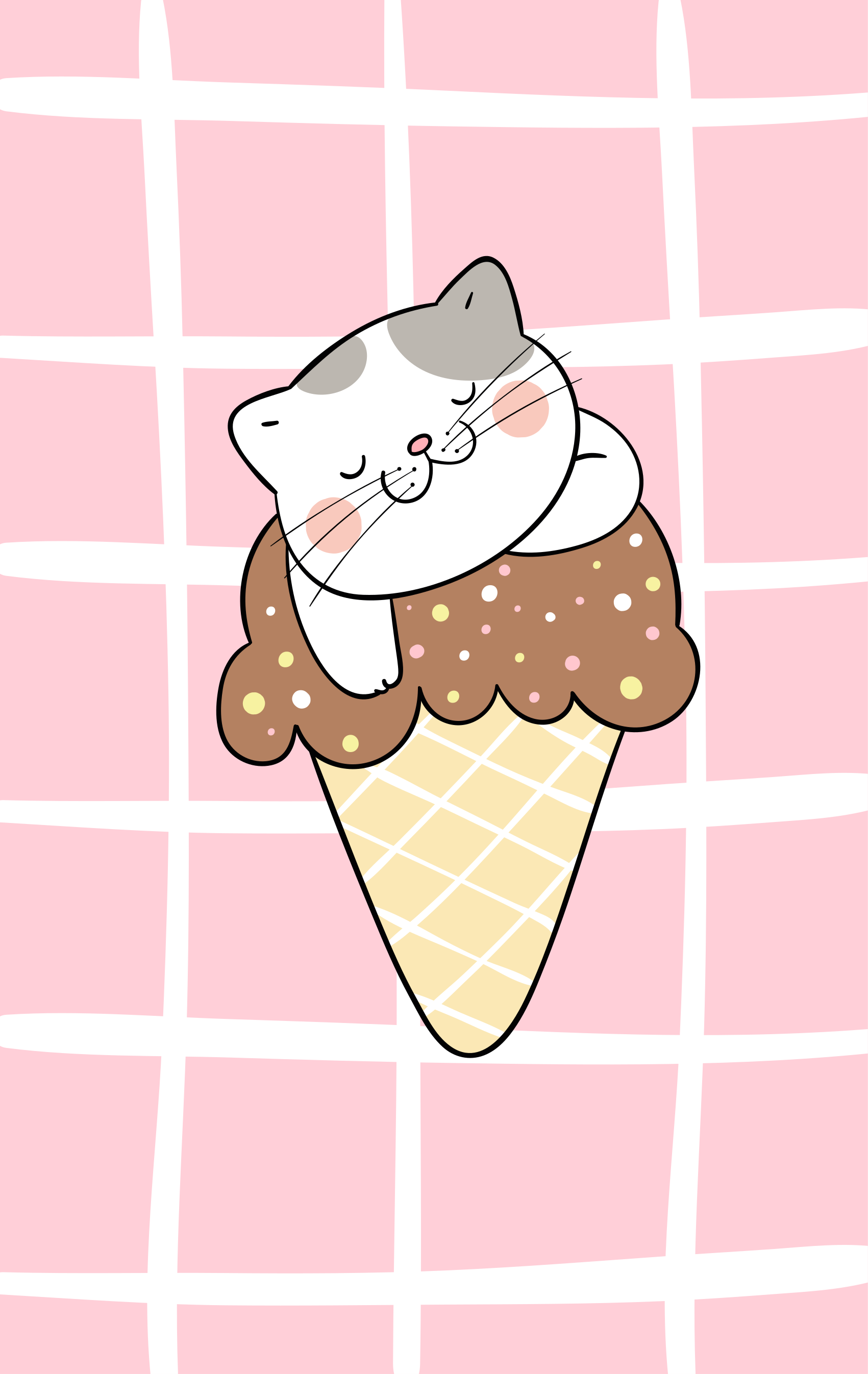 cat eating ice cream