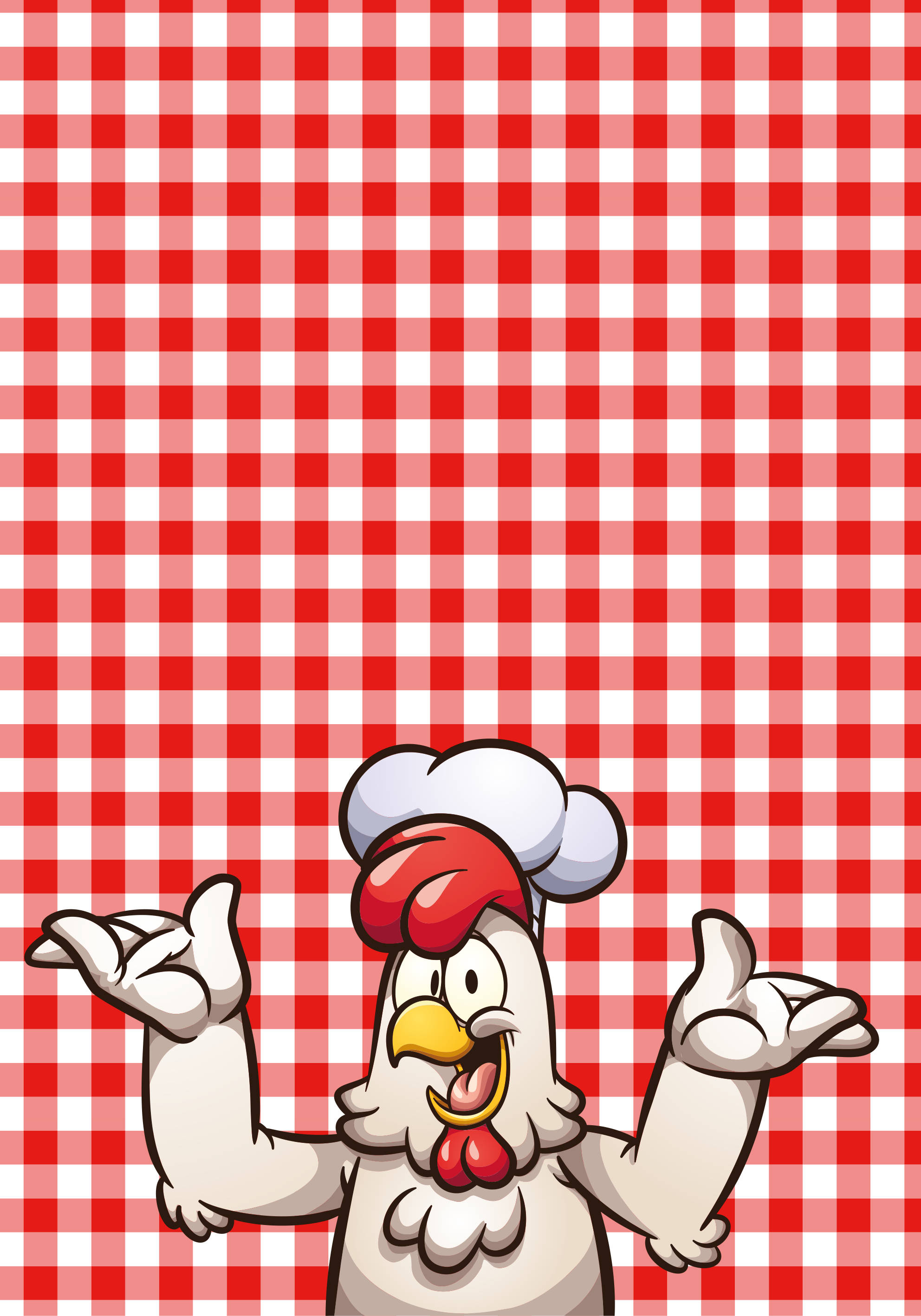 Papel de parede de desenho animado de frango cozinheiro - TenStickers