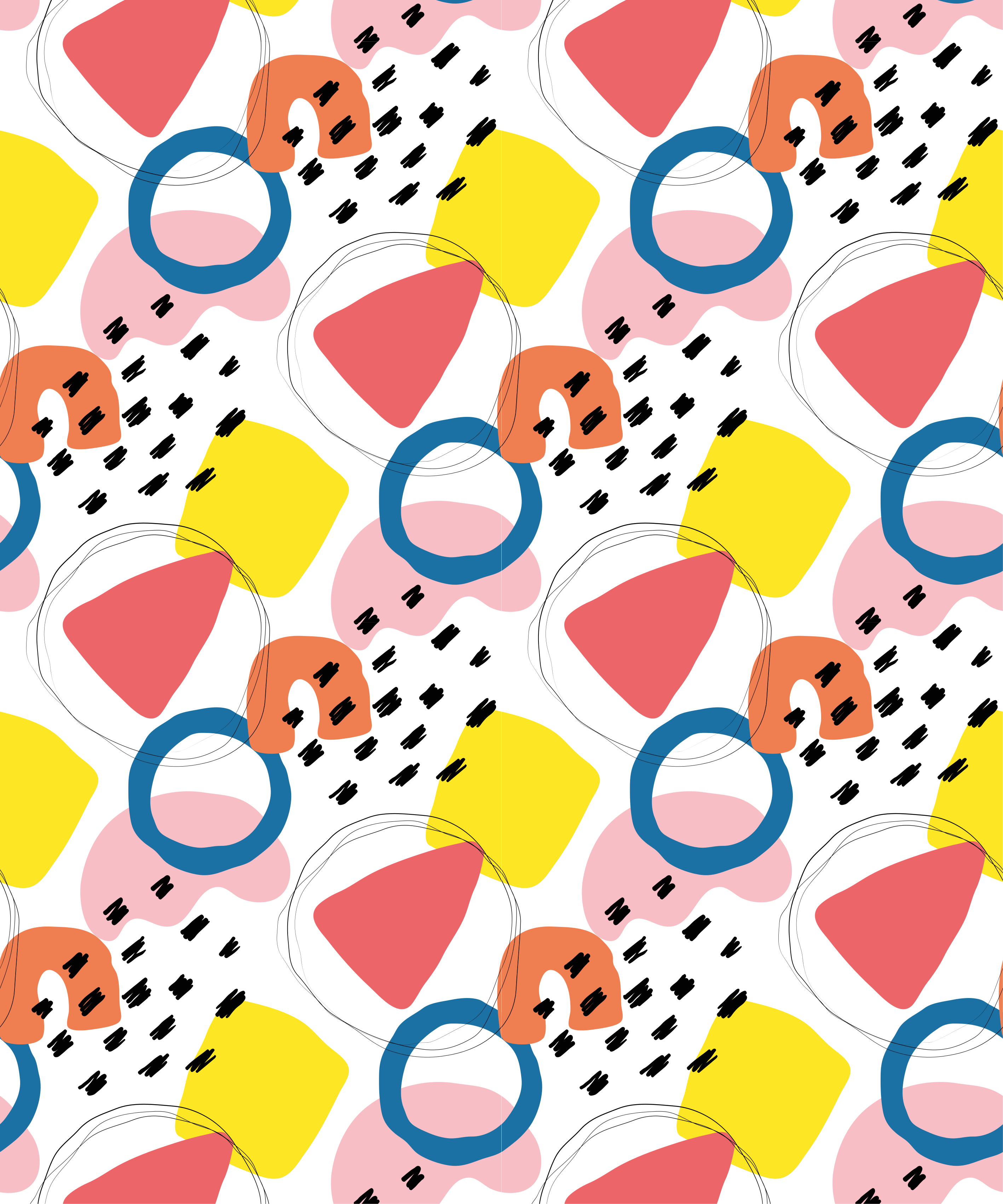 Maalaus taide geometrinen kuvio rullaverhot maalaus - Tenstickers