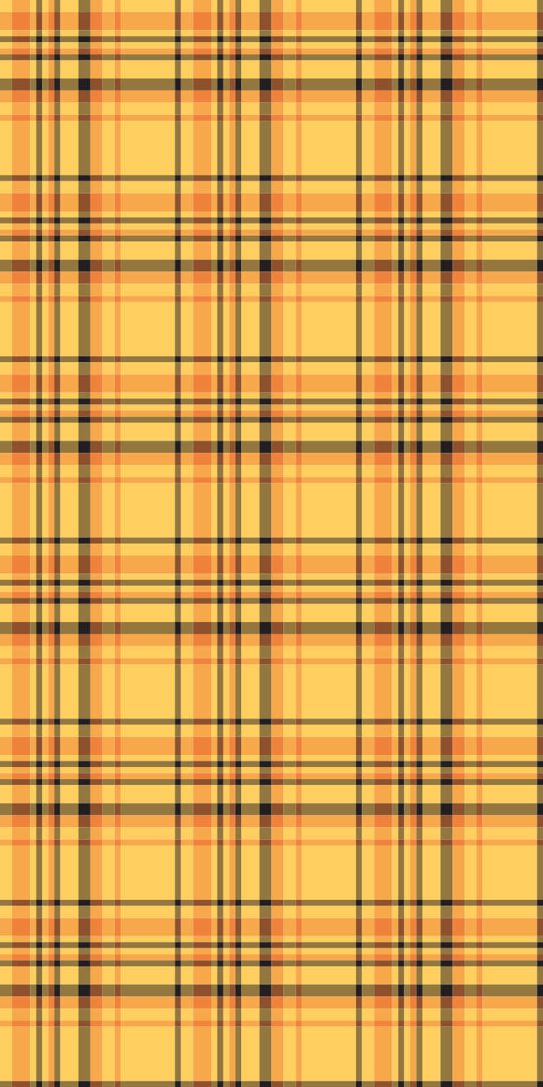 Yellow plaid pattern Living room roller blind
