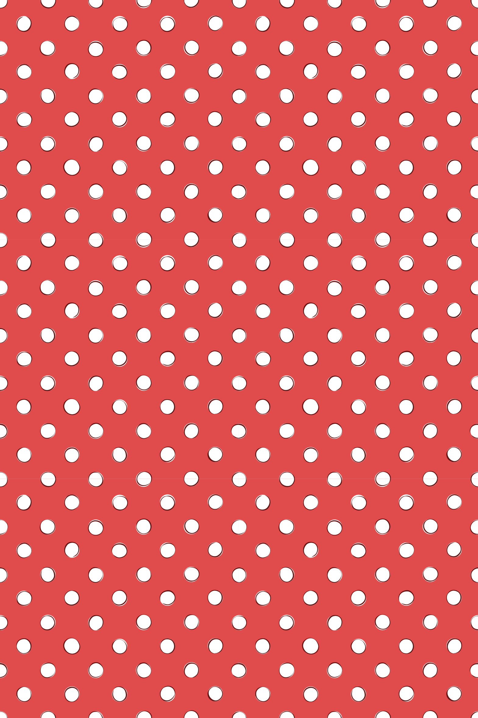 White retro polka dots red background Blind art - TenStickers