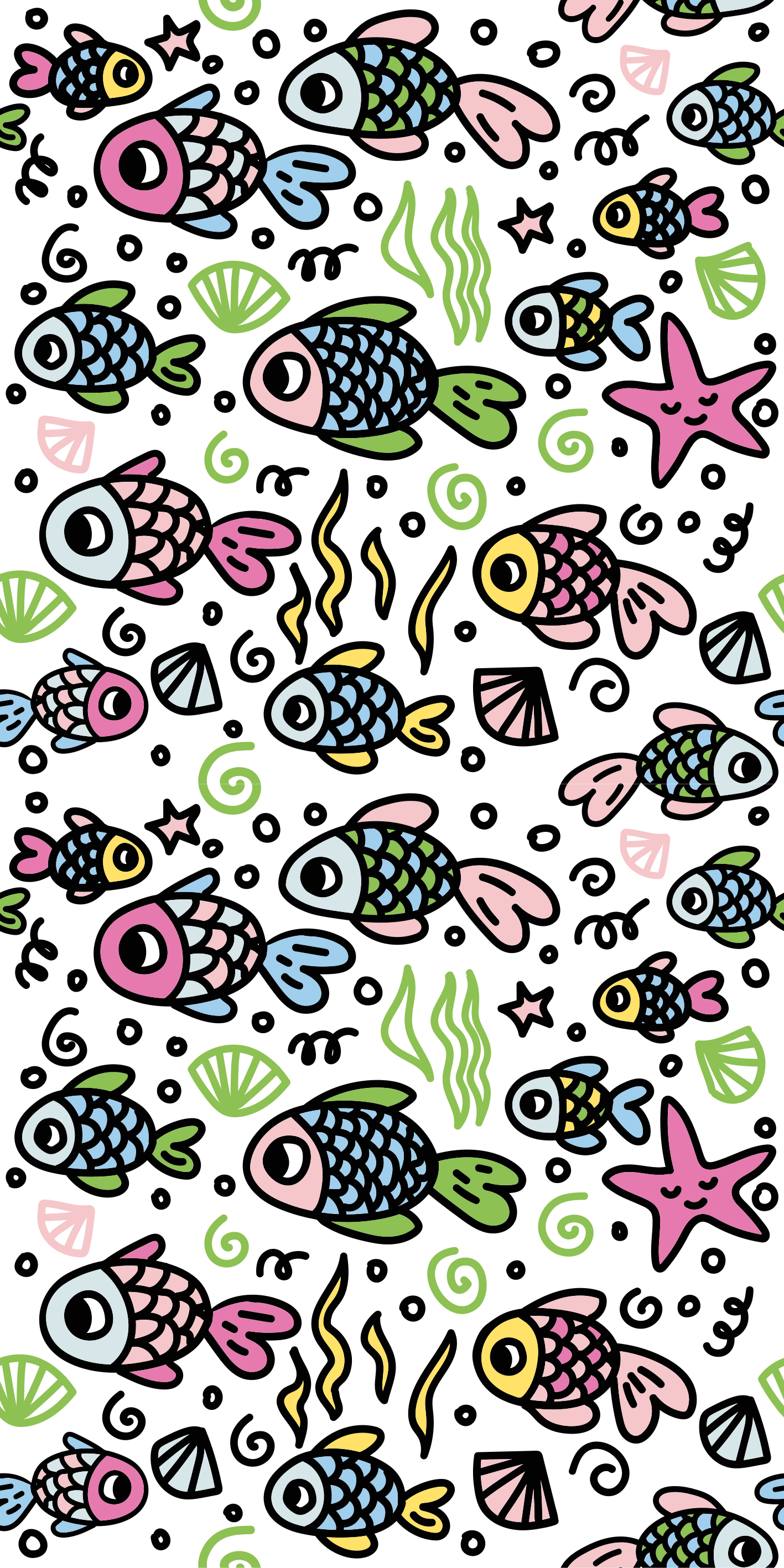 Colorful fish patterns animal roller blind