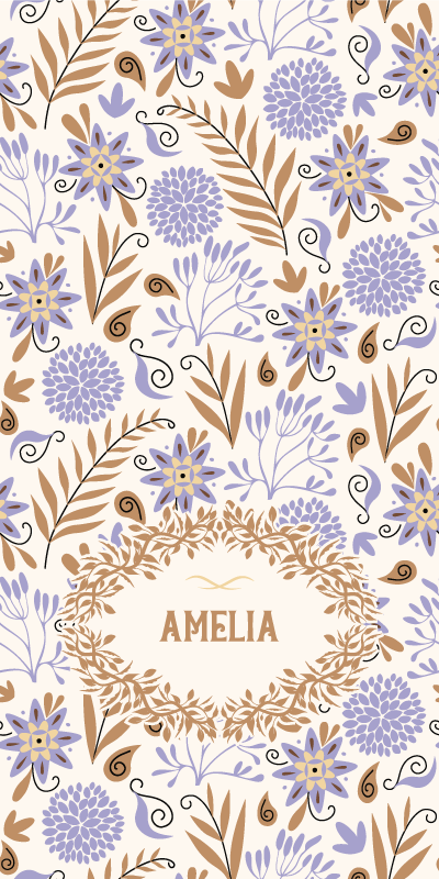 Custom Floral Design flower roller blind - TenStickers