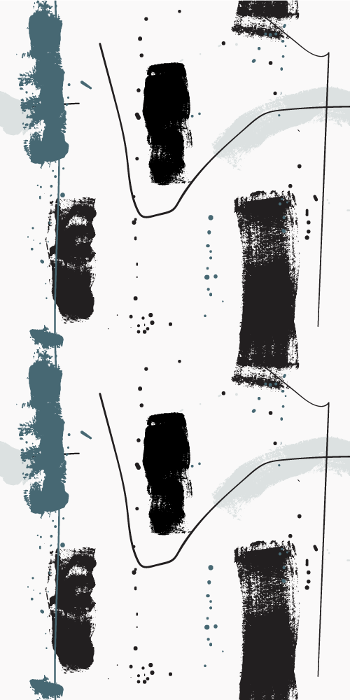 Estore de rolo modernos desenho de pinceladas abstratas - TenStickers