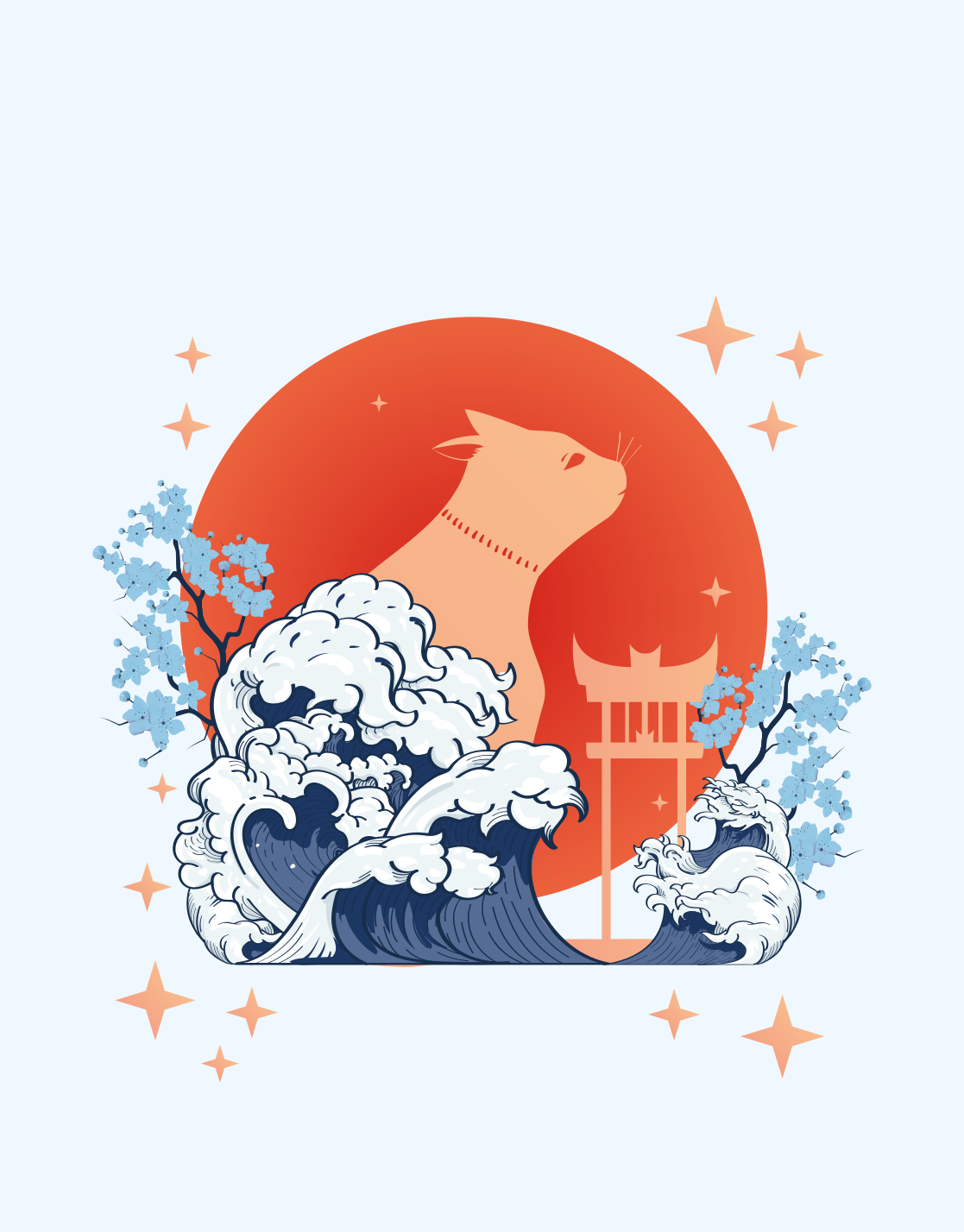 CAT WITH WAVES animals blind