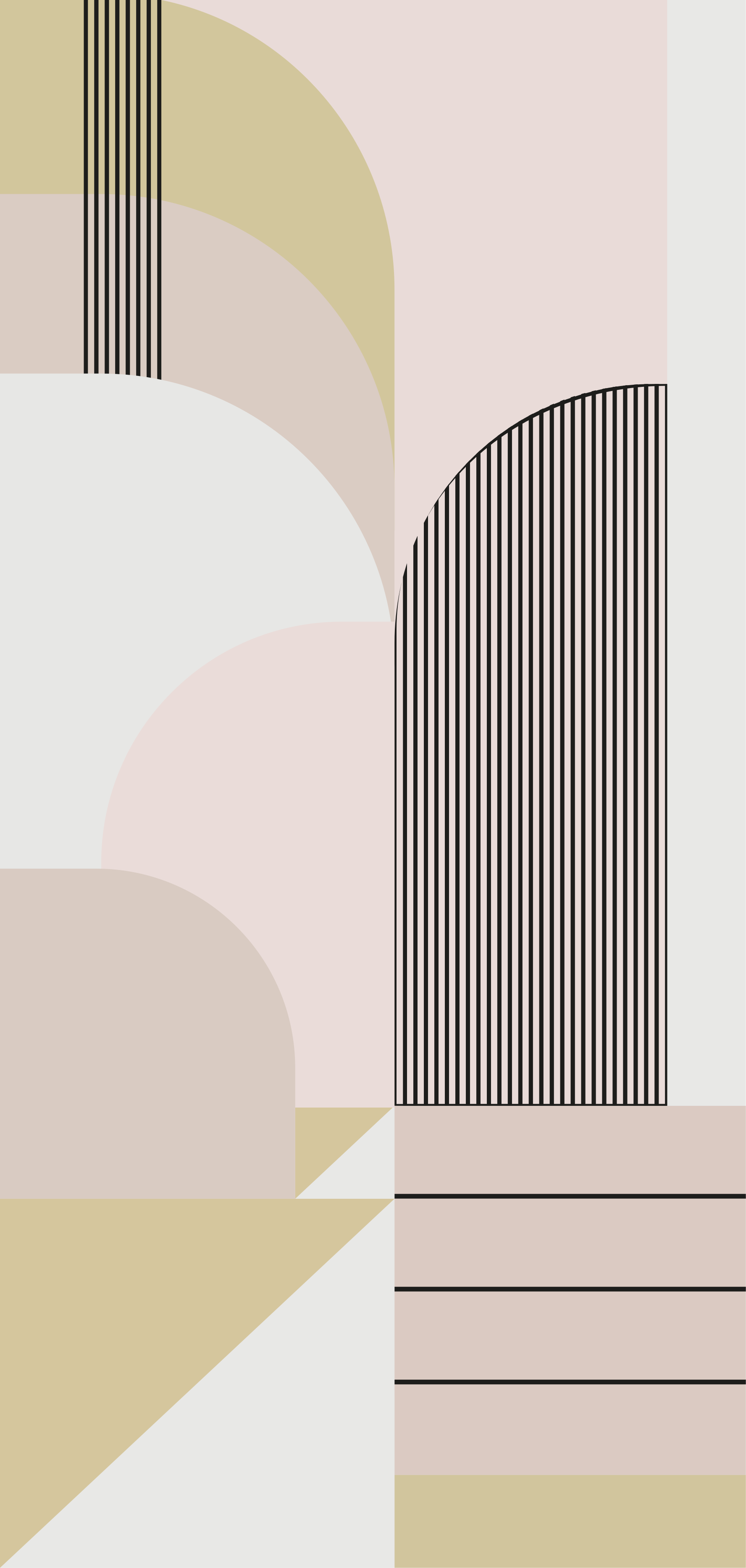 Geometric Curve Design modern roller blind - TenStickers