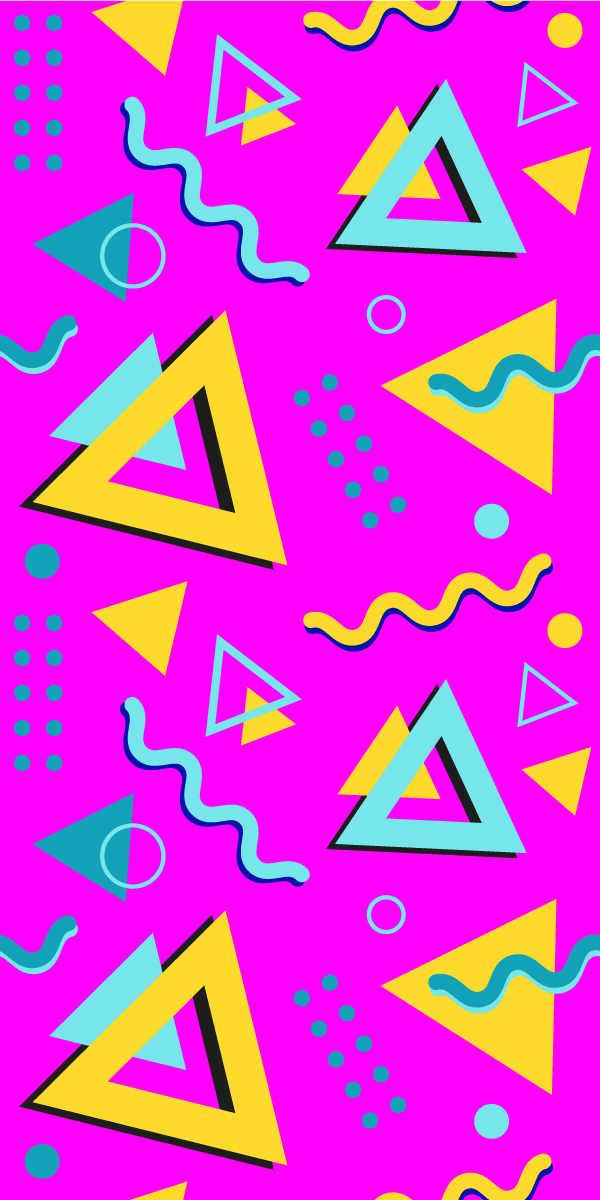 Retro triangles pattern more vintage roller blind